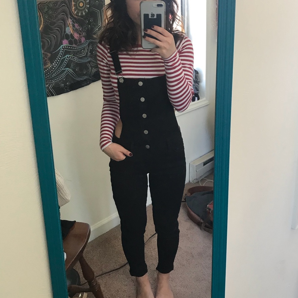 Black overalls